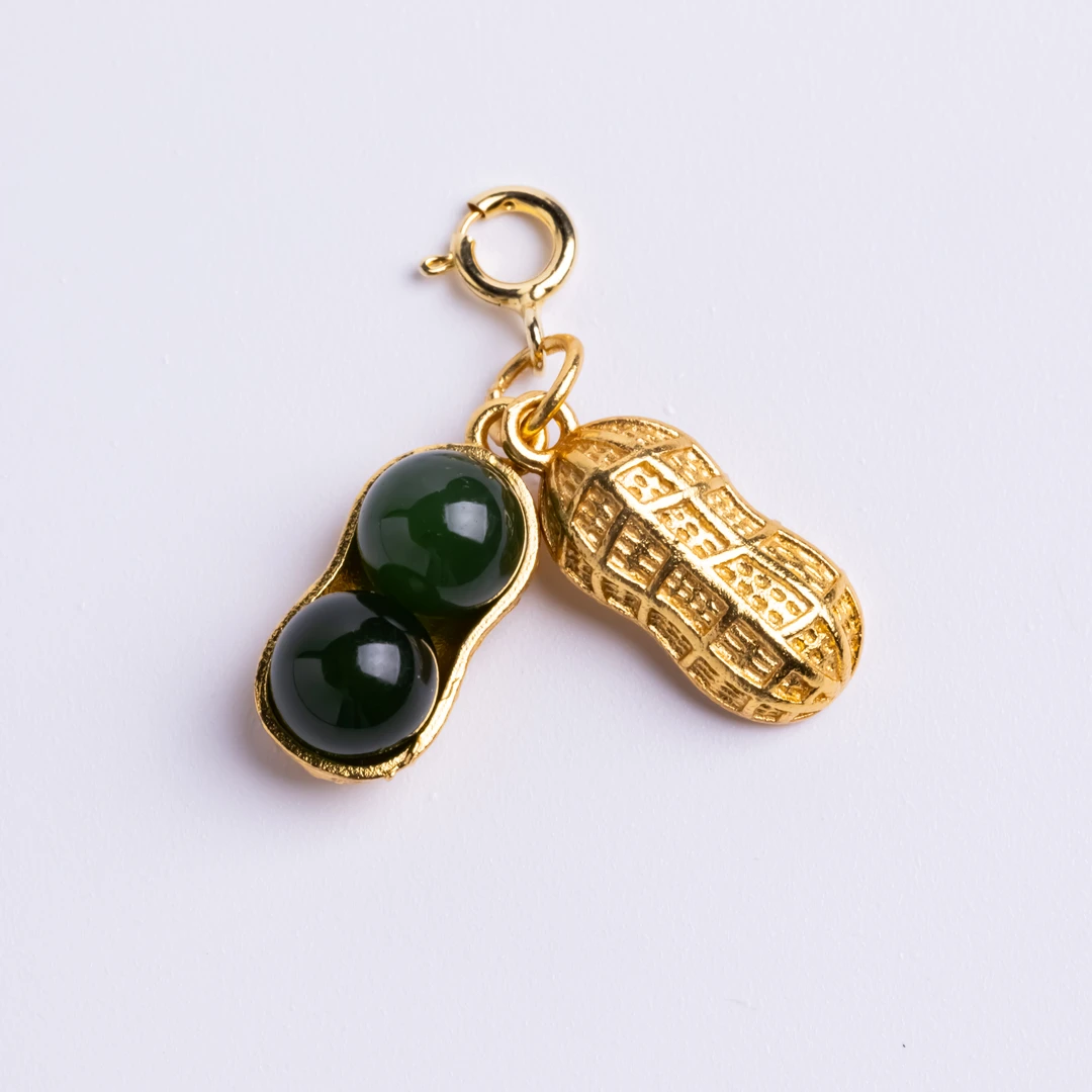 925银银制品 S925银花生好事发生提溜