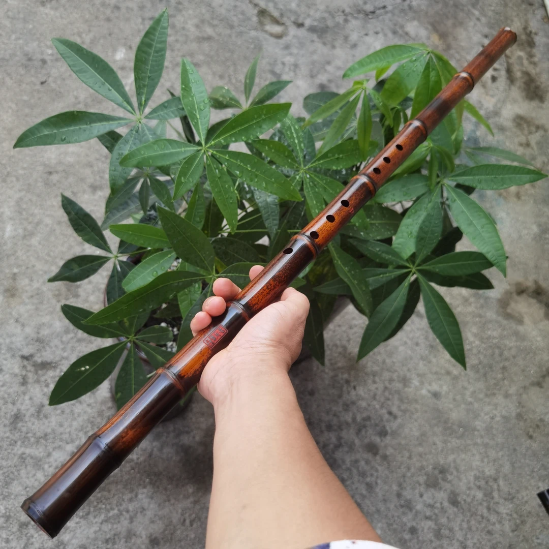 精制大漆紫竹鳝鱼黄八孔开口洞箫（专业款）