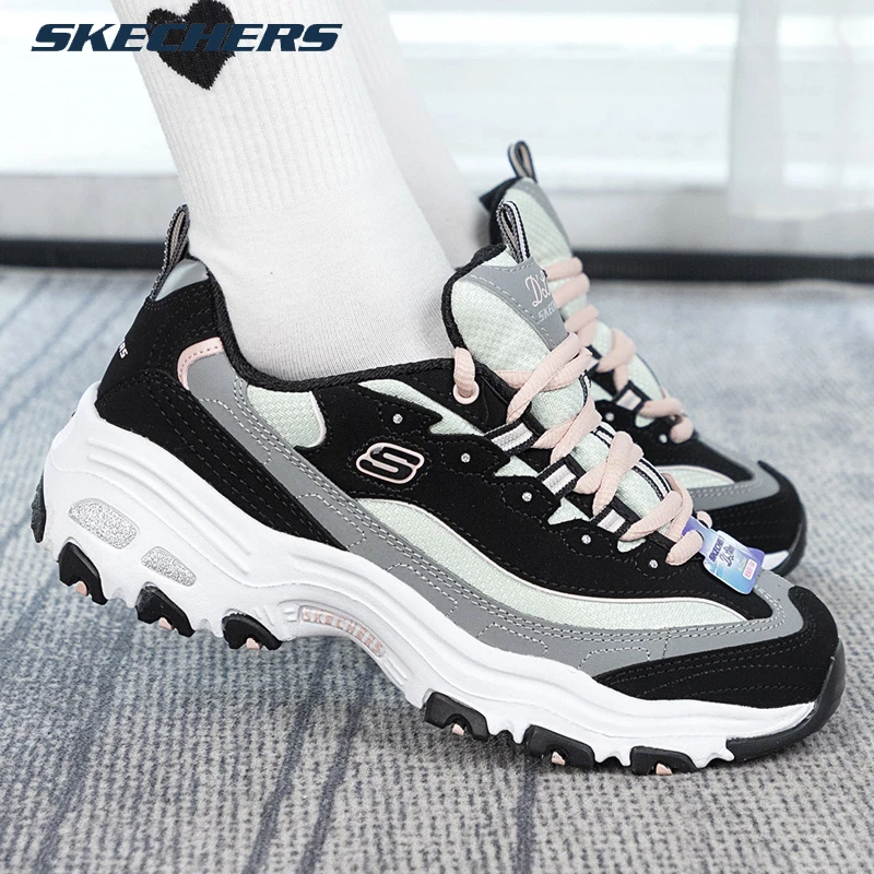 【黑糖牛乳】斯凯奇女鞋熊猫鞋秋季新款增高休闲老爹鞋透气运动鞋子