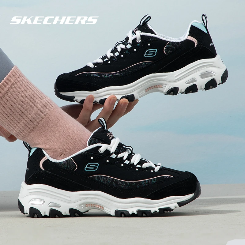 Skechers斯凯奇女熊猫鞋春季新款厚底缓震老爹鞋轻便舒适休闲鞋