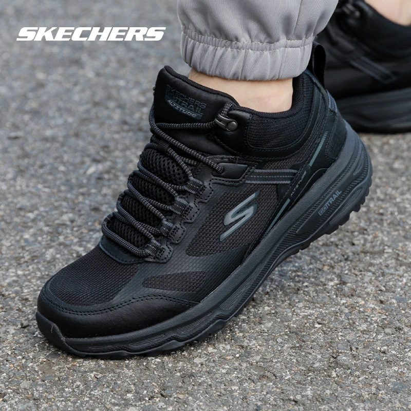 斯凯奇男鞋冬季新款时尚潮流休闲鞋黑色低帮透气运动鞋耐磨跑步鞋