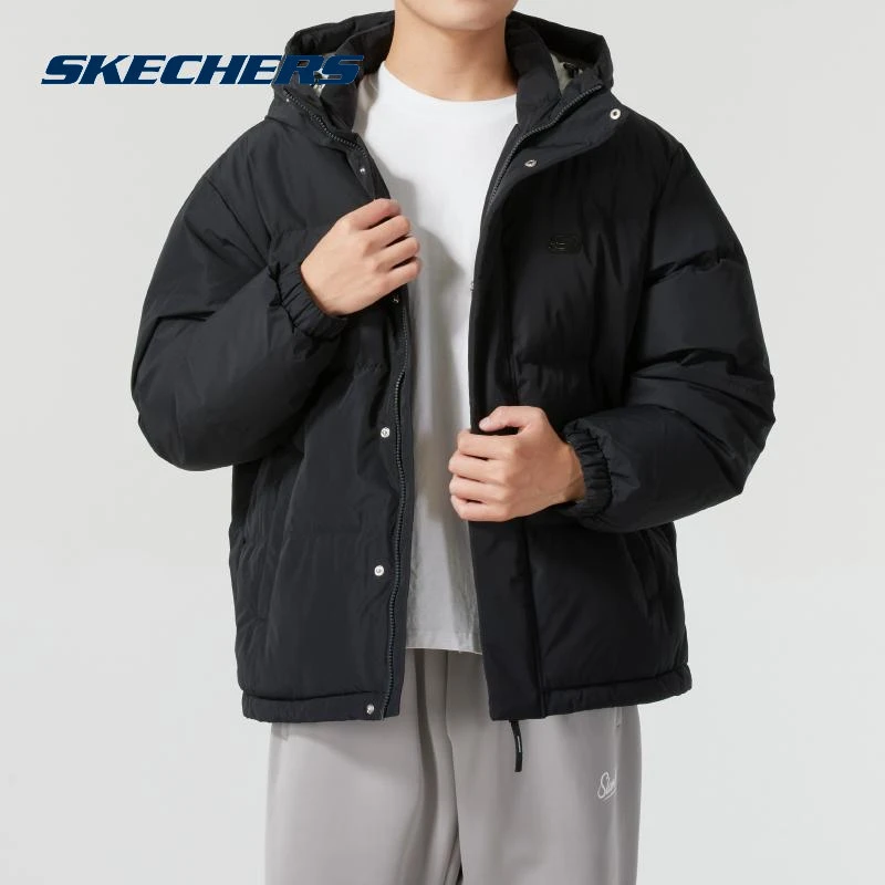 【达人专属】斯凯奇连帽羽绒服外套男装女装运动服情侣休闲保暖夹克