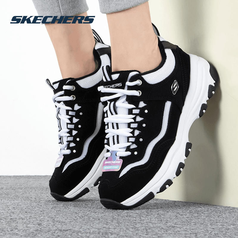 SKECHERS斯凯奇女鞋熊春季新款猫鞋加绒加厚保暖秋冬季运动休闲鞋