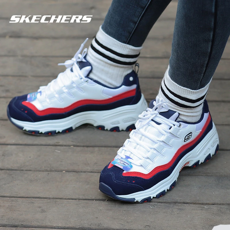 Skechers斯凯奇熊猫鞋女鞋轻便透气运动鞋厚底老爹鞋休闲鞋13141