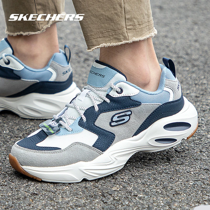 Skechers斯凯奇休闲鞋男鞋新款复古轻便老爹鞋增高缓震跑步运动鞋