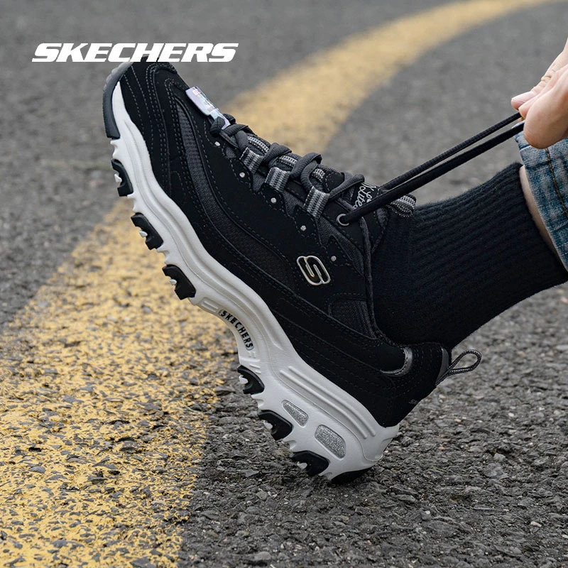 Skechers斯凯奇熊猫鞋女鞋新款厚底老爹鞋休闲鞋缓震运动鞋11930