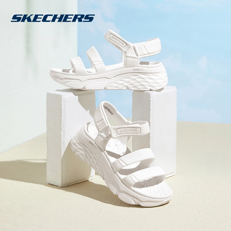 Skechers斯凯奇女子休闲凉鞋白色厚底轻便运动鞋涉水沙滩鞋111126