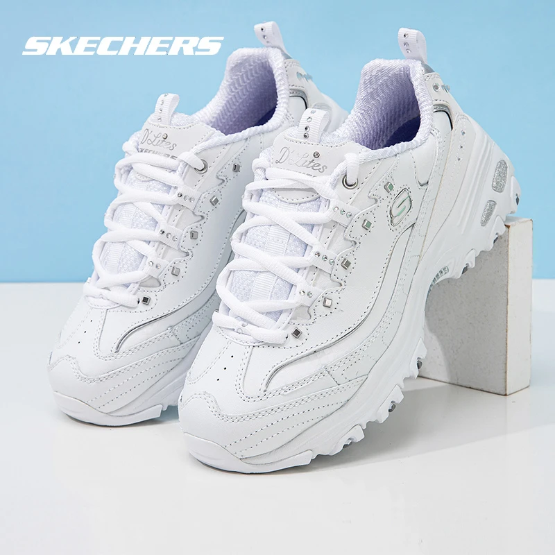 斯凯奇熊猫鞋女鞋秋季新款运动鞋厚底增高老爹鞋缓震耐磨休闲鞋