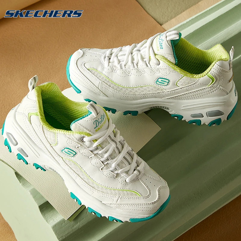 斯凯奇熊猫鞋女鞋秋季新款轻便小白鞋时尚潮流厚底老爹鞋运动鞋