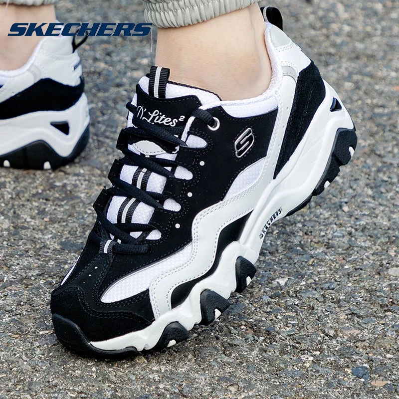 【经典二代】斯凯奇女鞋熊猫鞋秋季厚底老爹鞋运动鞋时尚潮流休闲鞋