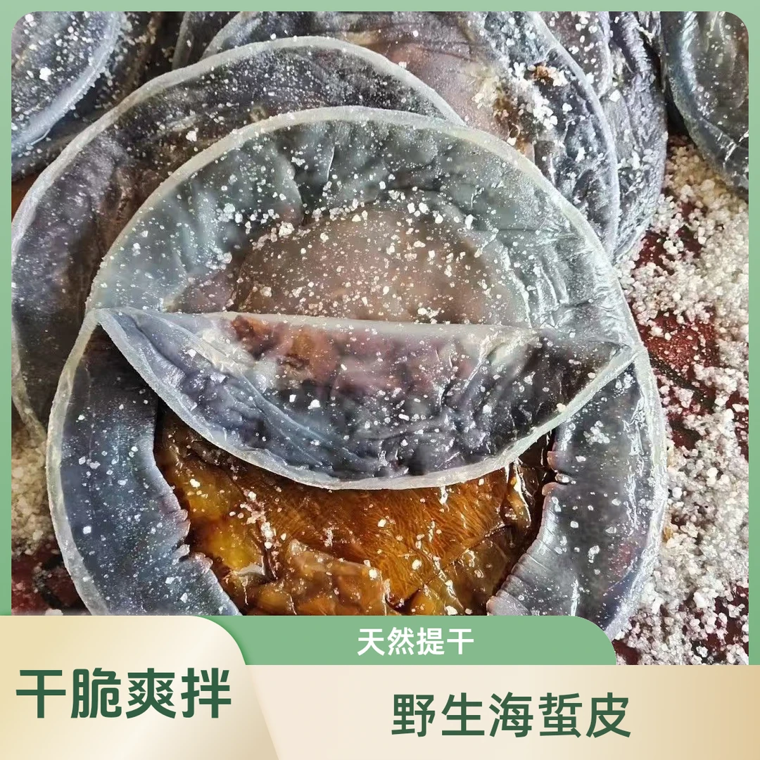 野生三矾提干海蜇皮微破损干皮 脆爽凉拌新鲜野生天然