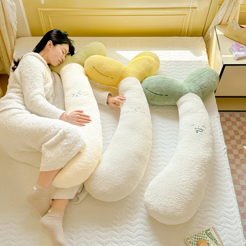 艾斯德豆芽长条侧睡神器专用可爱夹腿护腰靠枕床上专用女生长条枕