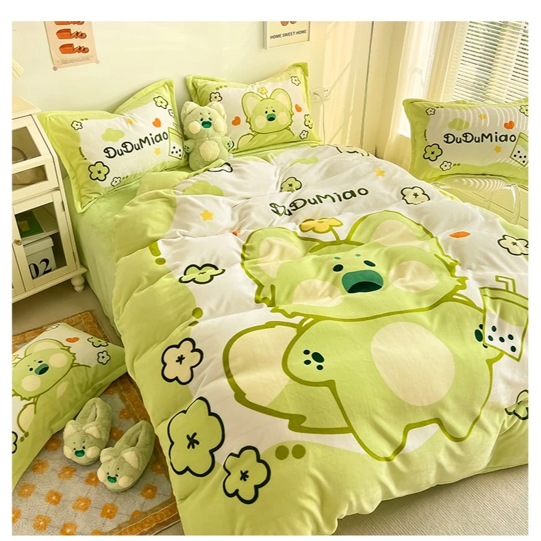 哆小屁品牌嘟嘟喵绒件四件套送闺蜜情侣可爱毛绒四件套舒适加厚