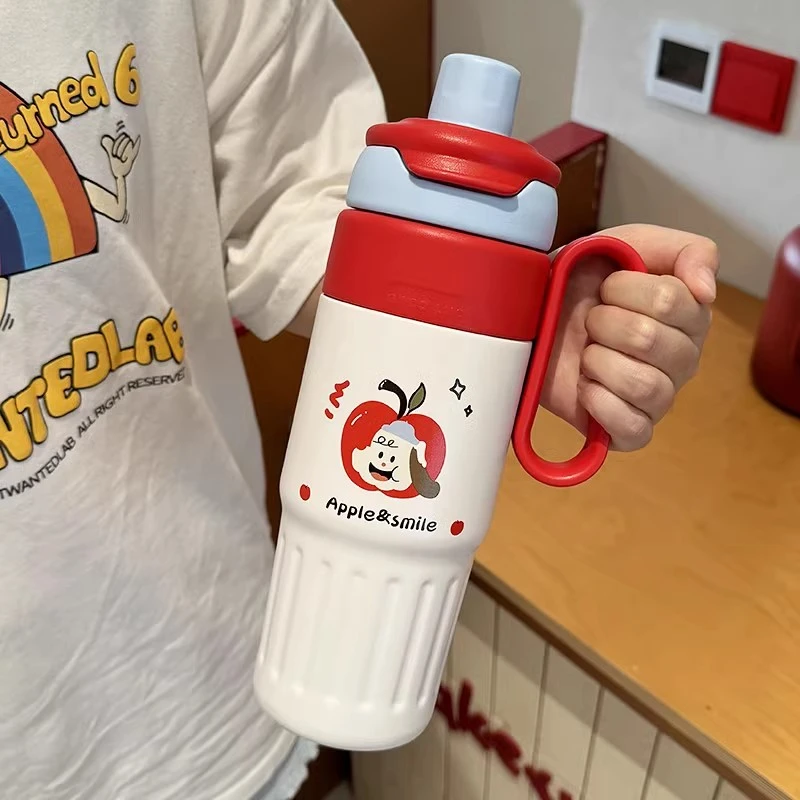 杯子保冷杯大容量女2024新款不锈钢保温杯女款吸管女士水杯冰霸杯