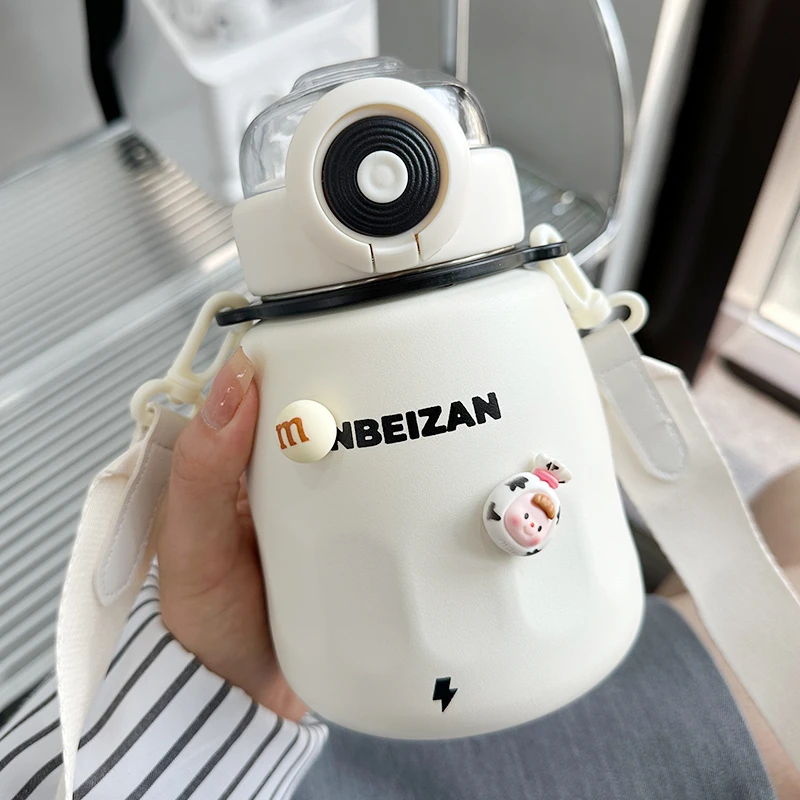 保温杯儿童可爱便携吸管杯2024新款保冷高颜值女生水杯大肚壶杯子