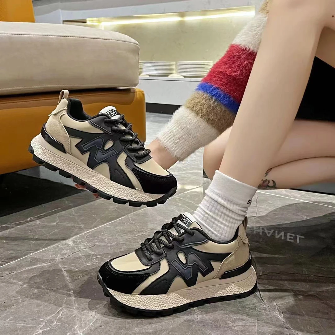 厚底小个子增高老爹鞋女款秋季新款女鞋透气运动阿甘鞋子8010