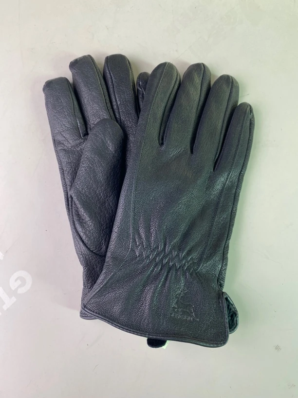 男士新款鹿皮绒手套冬季加厚保暖户外骑行