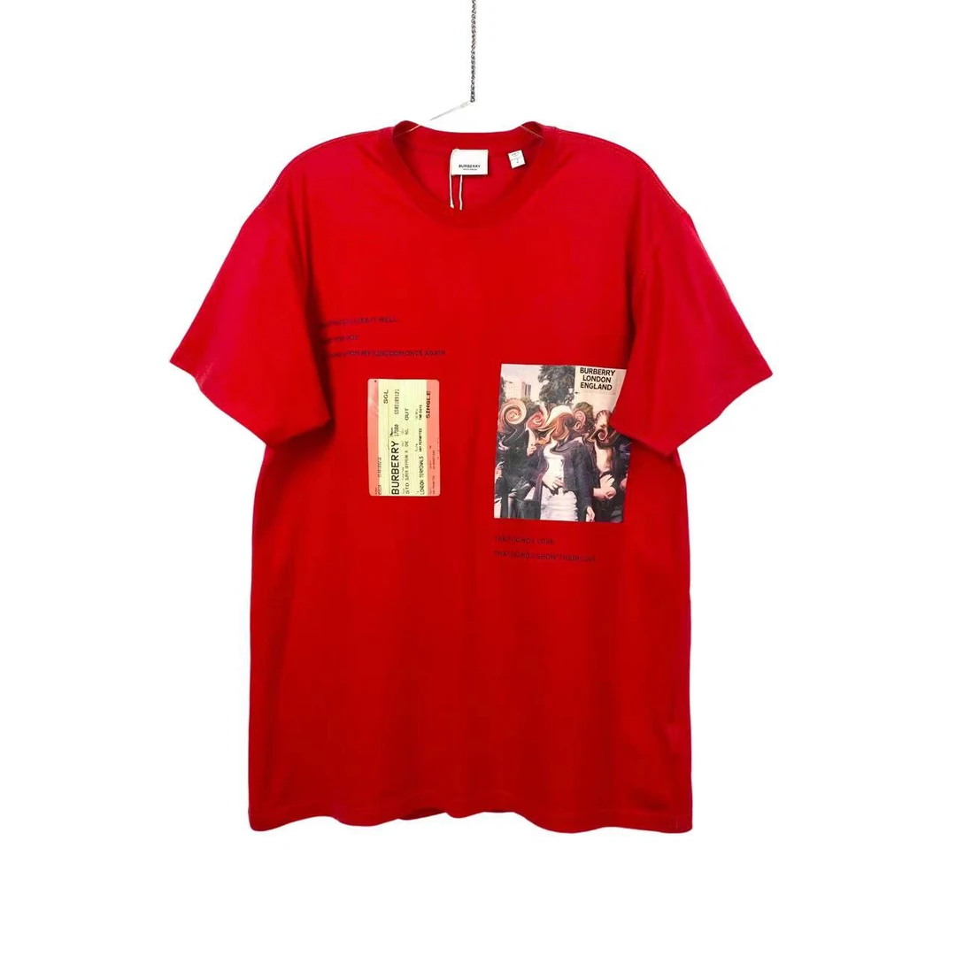 BURBERRY/博柏利 hh0115 蒙太奇印花短袖T恤 s码 市场价5200 95新