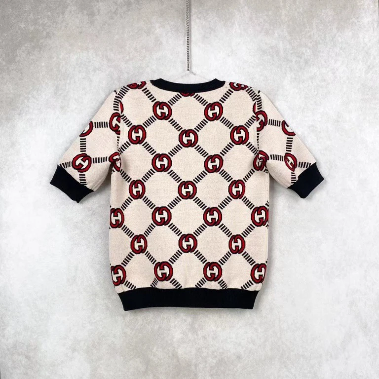 GUCCI/古驰jm0160 双g羊绒短袖 xs码