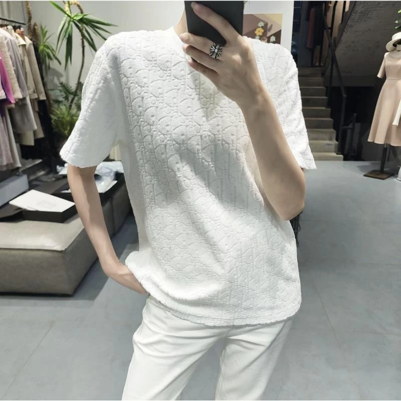DIOR/迪奥22670 Dior 迪奥 白色毛巾短袖 m码