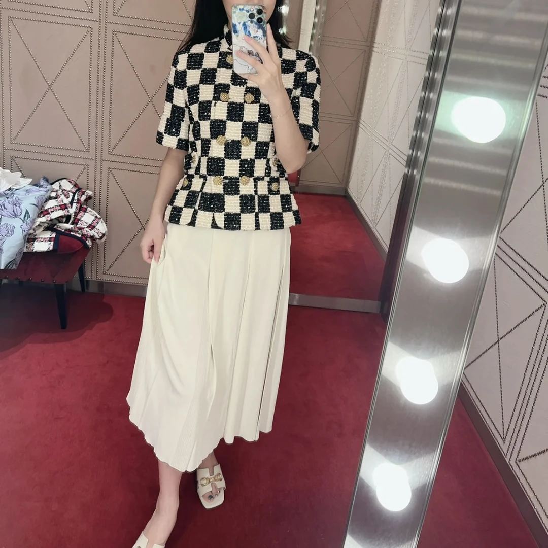 GUCCI/古驰 aa0220 棋盘格短袖外套 36码 市场价26500 95新