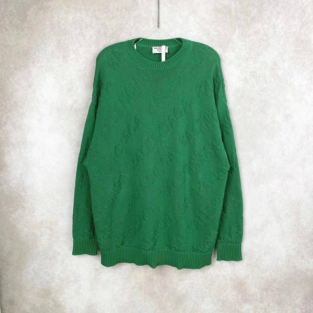 20442 Balenciaga 弹幕满印logo毛衣 xs码 8700 95新 2399