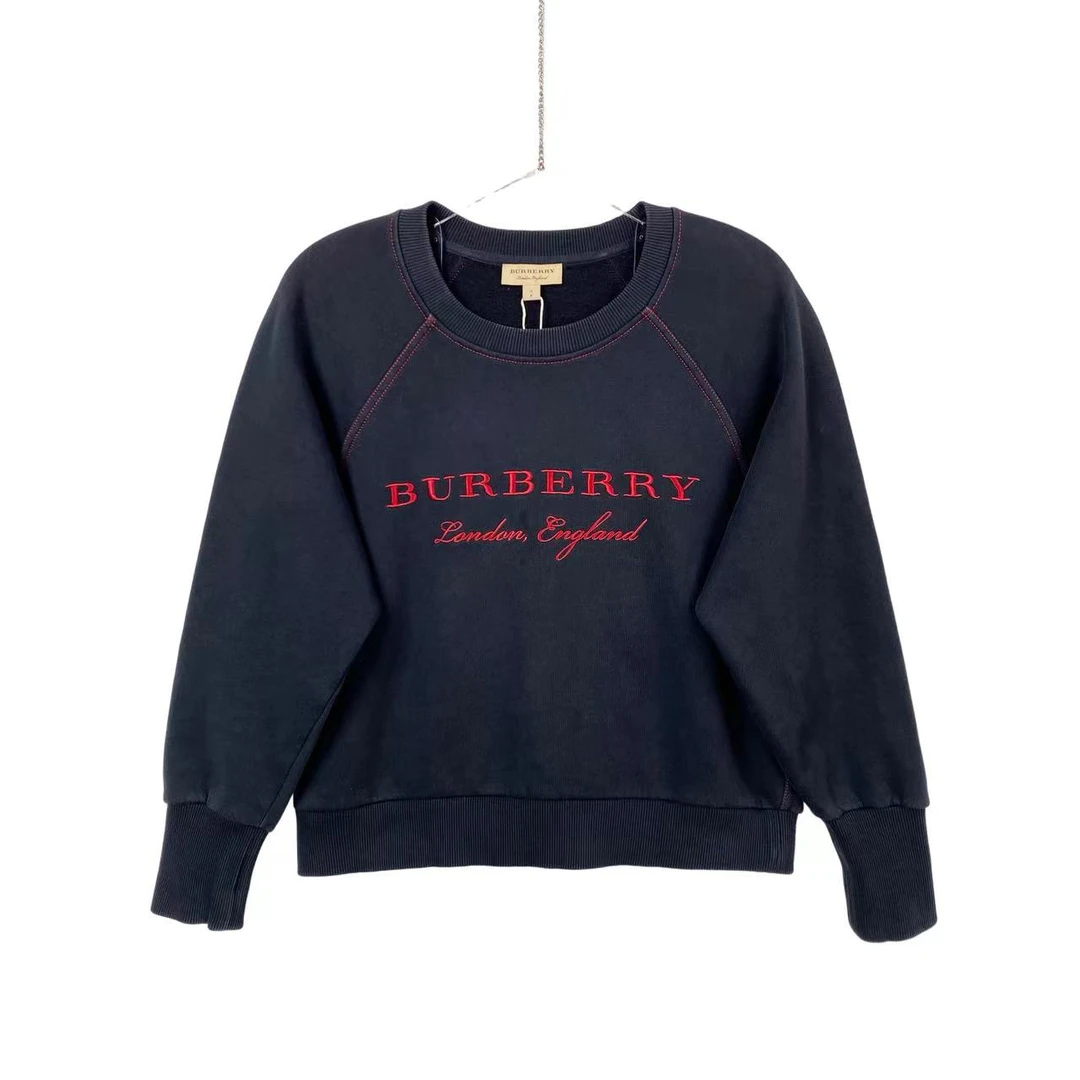 BURBERRY/博柏利 bb0387 黑色logo卫衣 s码 市场价5000 95新