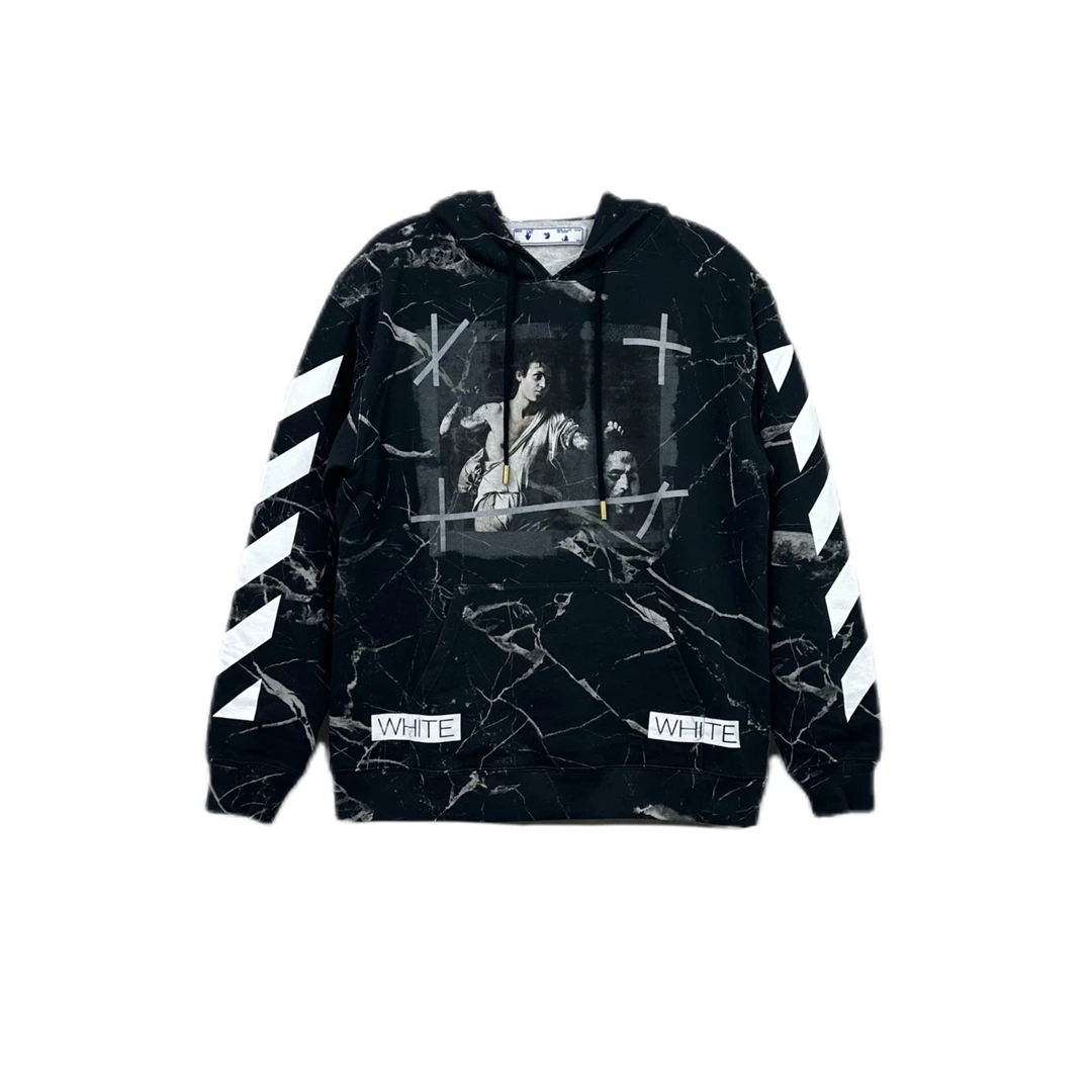 OFF WHITE ow 大理石帽衫 公价2580 XS码 吊牌 未使用