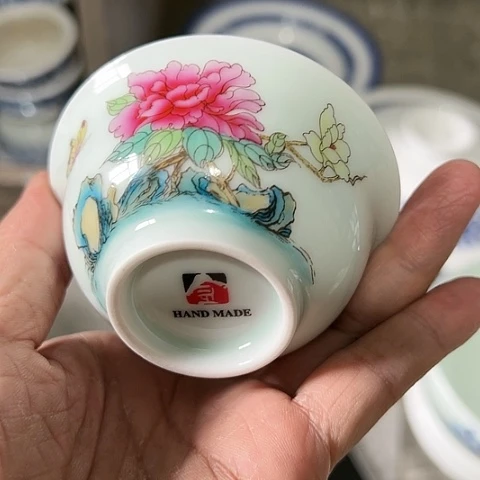 碗手工手绘压手一个