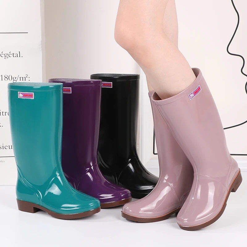 雨鞋女款冬季加绒雨靴高筒保暖防滑防水工作水鞋厨房胶鞋桶桶鞋