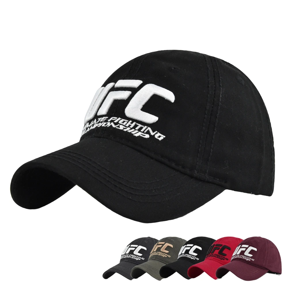 UFC刺绣鸭舌帽潮流美乐蒂帽子个性绣花时尚棒球帽男帽百搭遮阳帽