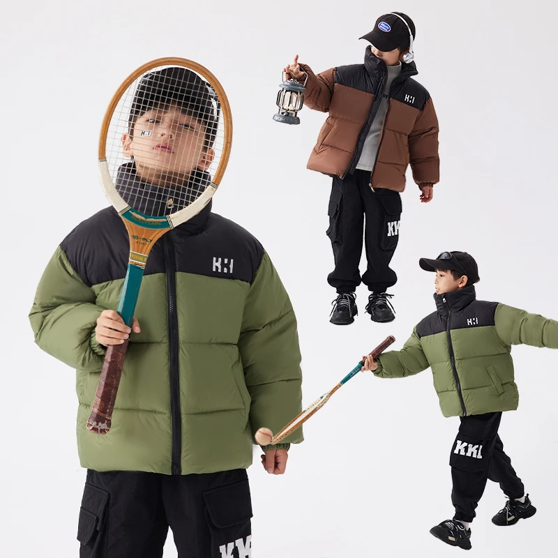 【KKI】儿童冬季休闲保暖加厚棉衣棉服中大童男童外套