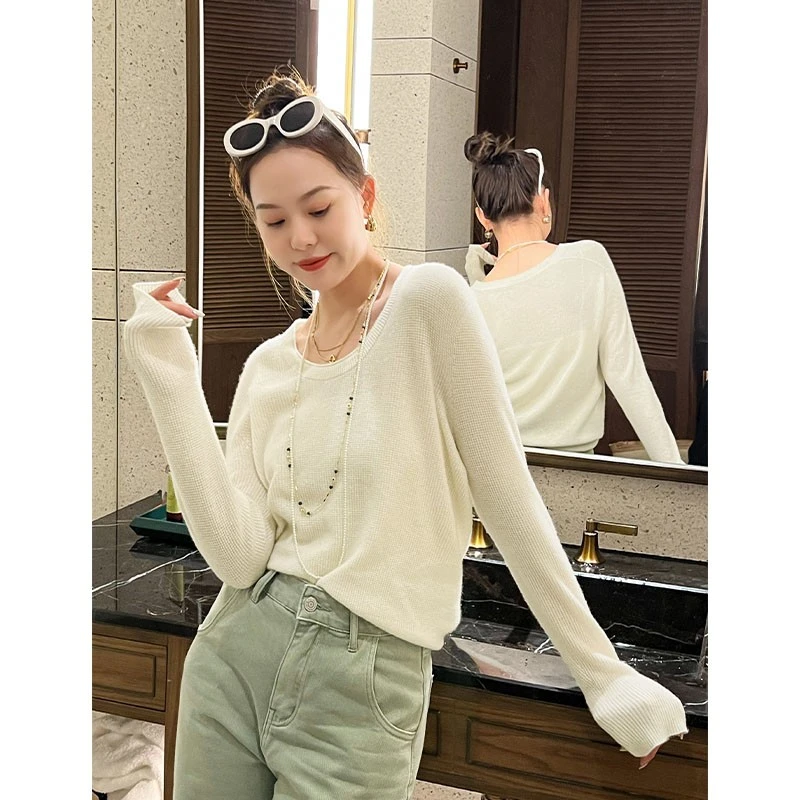 【特价捡漏】山楂之恋羊绒衫 软糯U领毛衣针织衫美洋MEIYANG