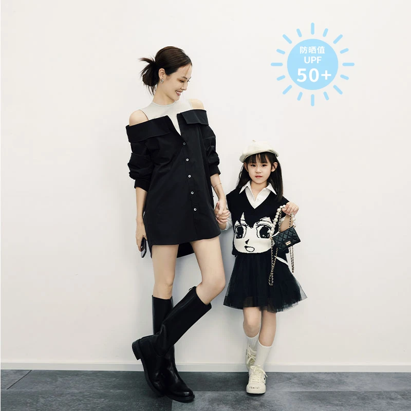 【特价捡漏】反骨时髦精衬衫风感波粒抗皱防晒50+假两件美洋MEIYANG