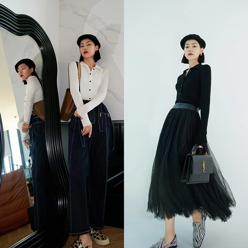 【特价捡漏】相思豆衫 显瘦polo针织打底衫美洋 MEIYANG