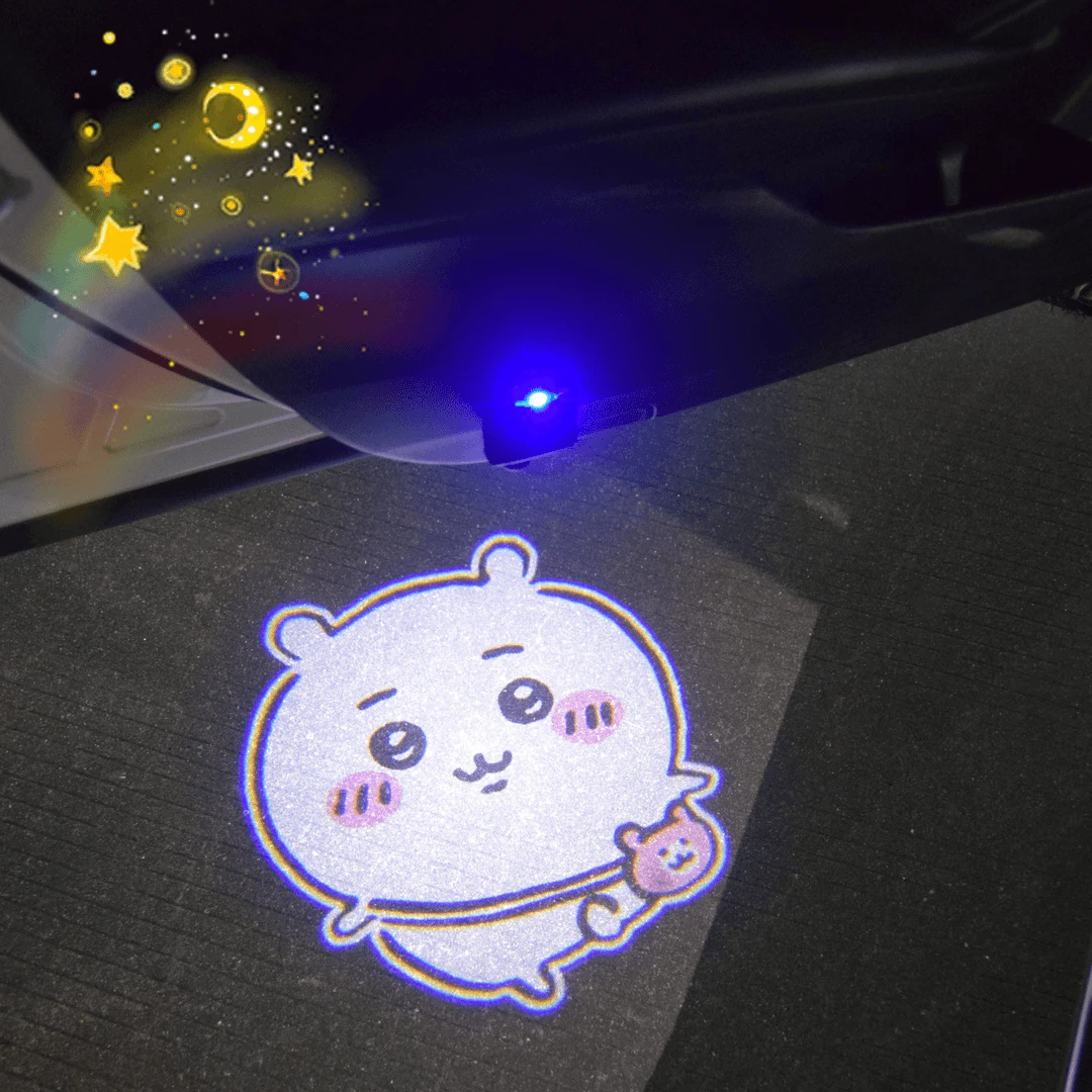可爱吉伊卡哇chiikawa迎宾灯卡通女生乌萨奇电池车门投影灯