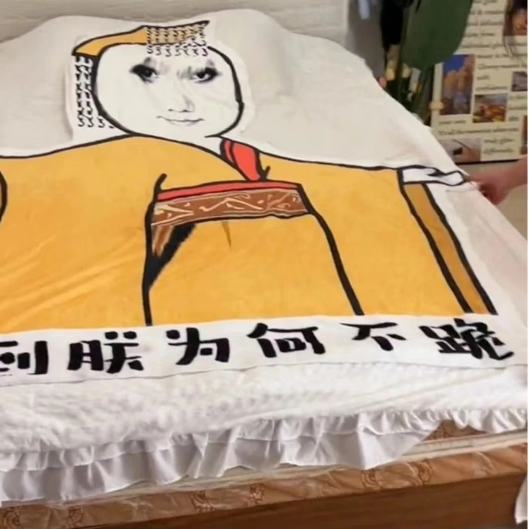 龙图夏季空调毯表情包网红毛毯夏凉被龙图搞怪龙玉涛表情包毯子