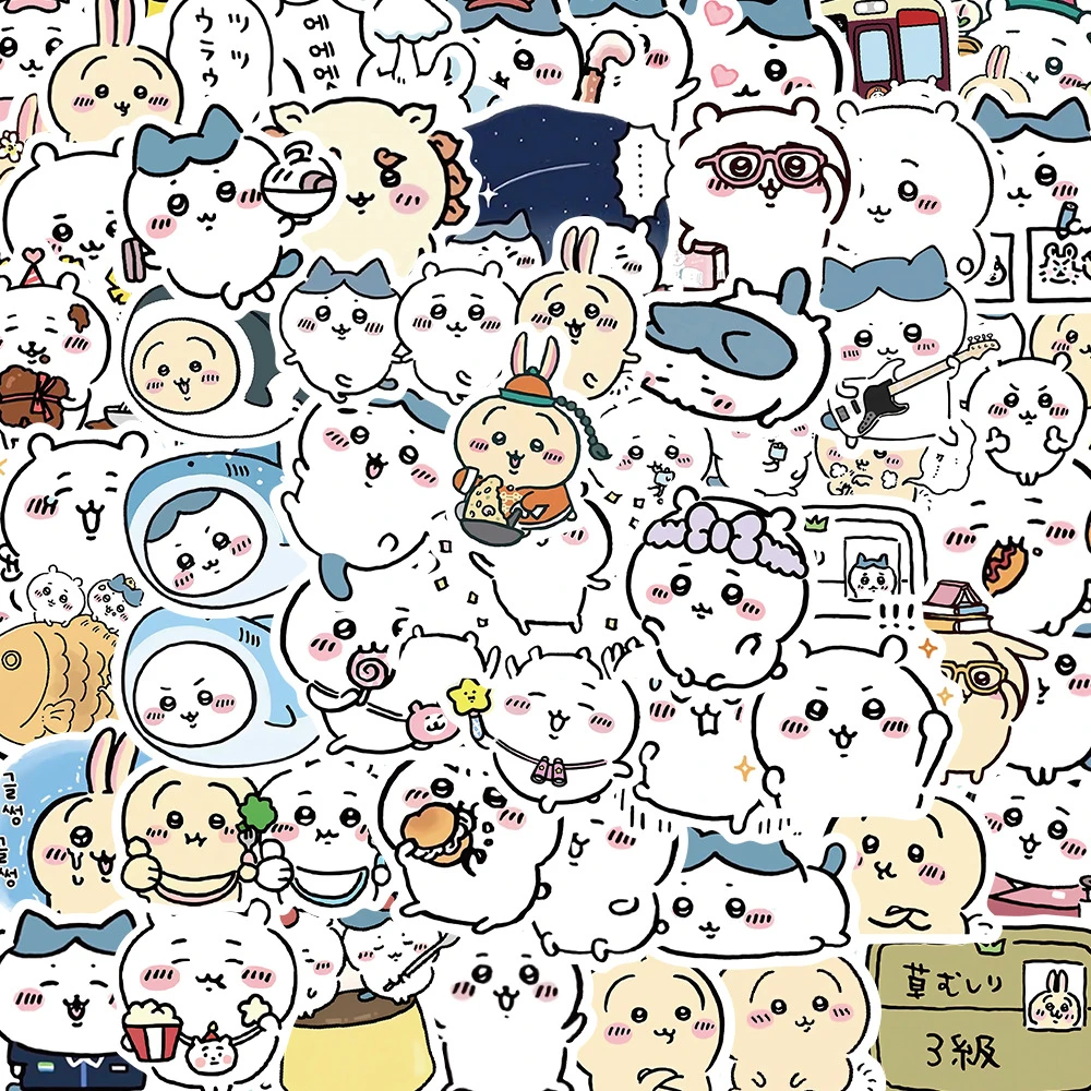 小八卡通chiikawa装饰贴纸乌萨奇吉伊手账防水贴画
