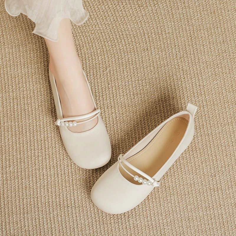 玛丽珍旗袍裙子软底搭配百搭鞋子单鞋女平底女款平底鞋女单鞋法式