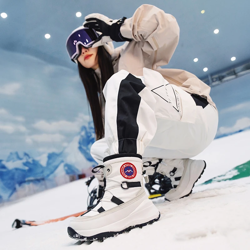爆款女士时尚雪地靴加绒加厚冬季女棉靴哈尔滨雪乡旅游棉鞋男靴子