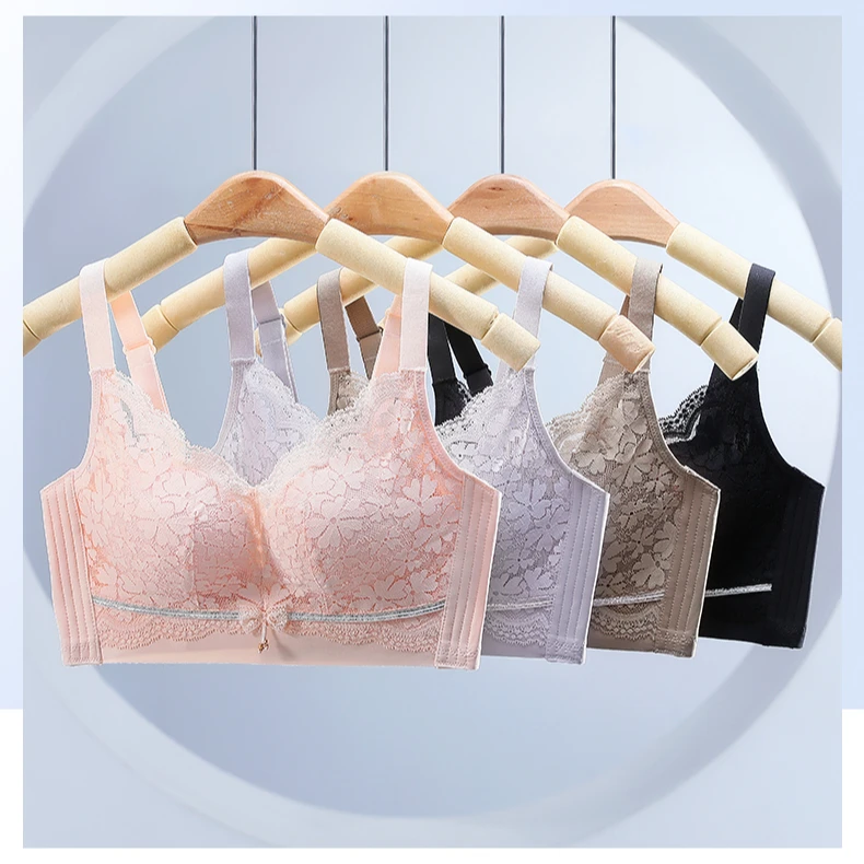 【雪莲花】无钢圈调整型女文胸小胸聚拢收副乳防外扩下垂胸罩