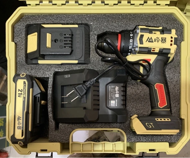 峰暴新款无刷锂电钻21v充电式大扭力电动螺丝刀手持式大扭力钻孔