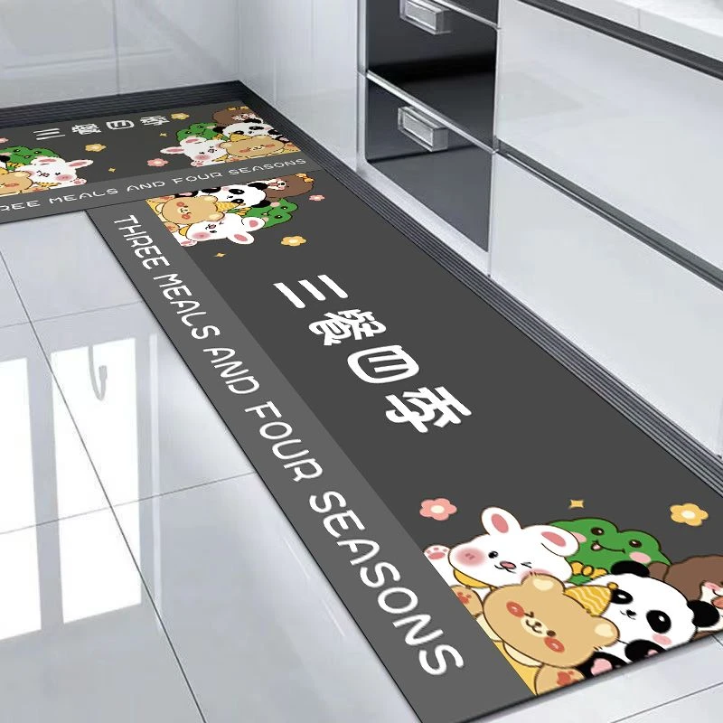 吸水厨房防滑地垫吸水地垫防滑吸油可擦吸水耐脏垫子长条脚垫