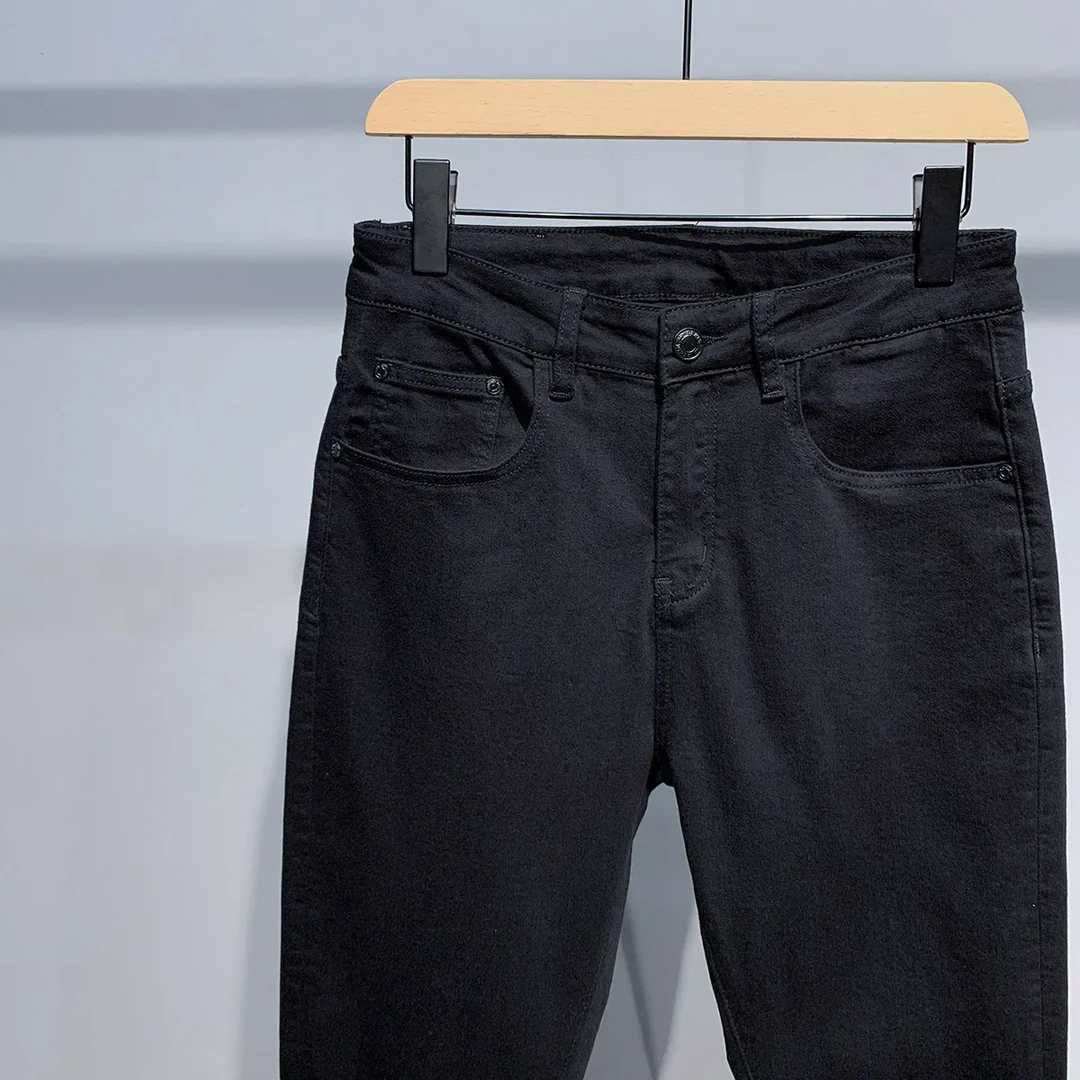 9315 夏款防褪色黑色高品高弹小脚裤