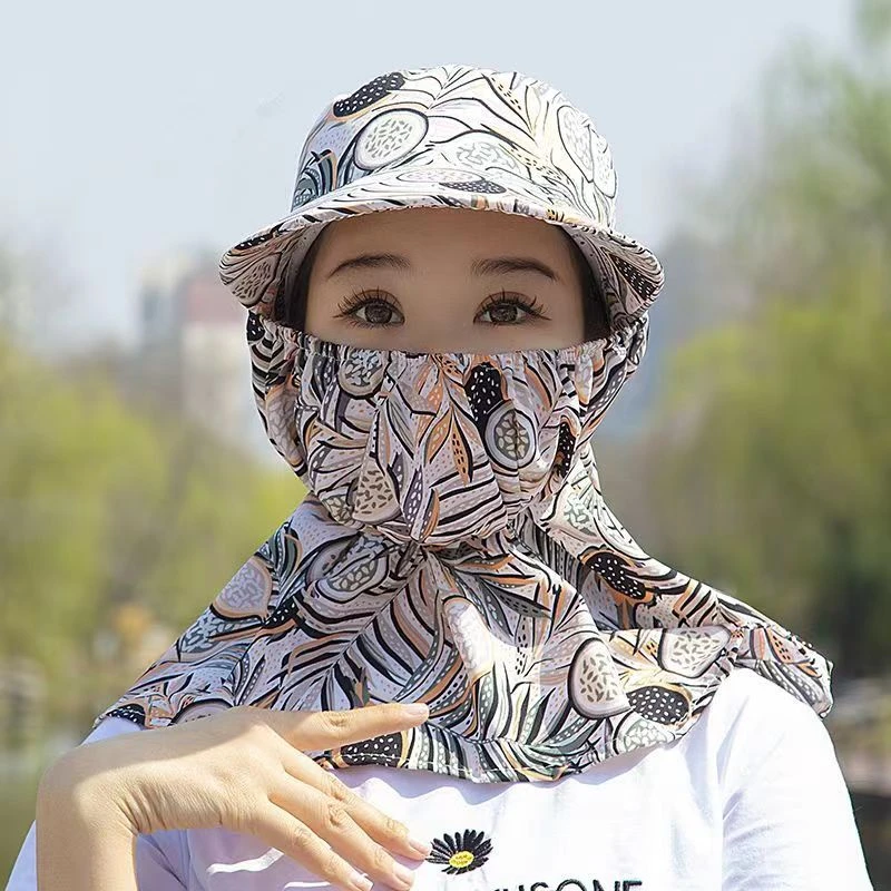 夏季下地干活2025骑车遮脸帽子防晒遮阳防晒女士女款新款太阳帽子
