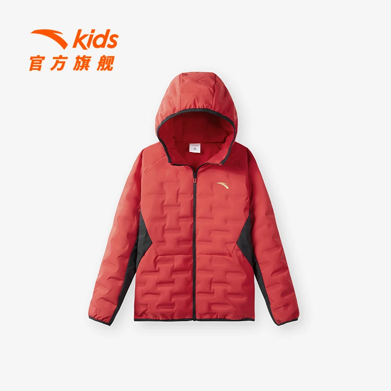 安踏儿童炽热科技轻薄羽绒服连帽设计防风外套352347950防寒P