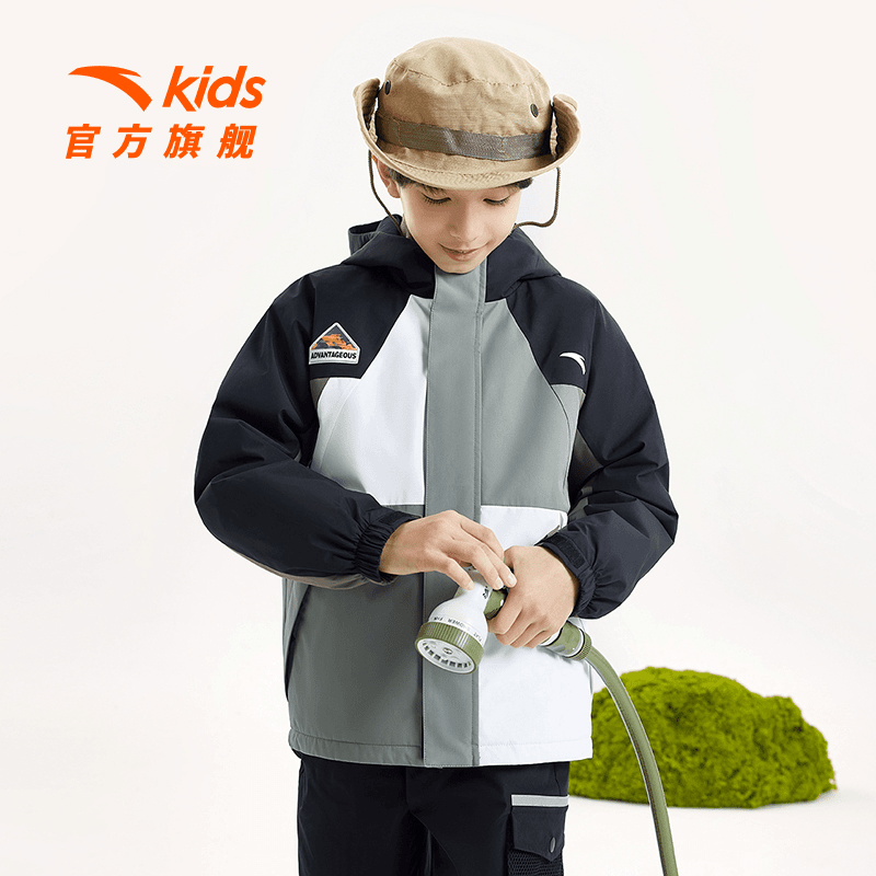 【户外系列】安踏儿童男大童6-12岁春季新款摇粒绒运动外套