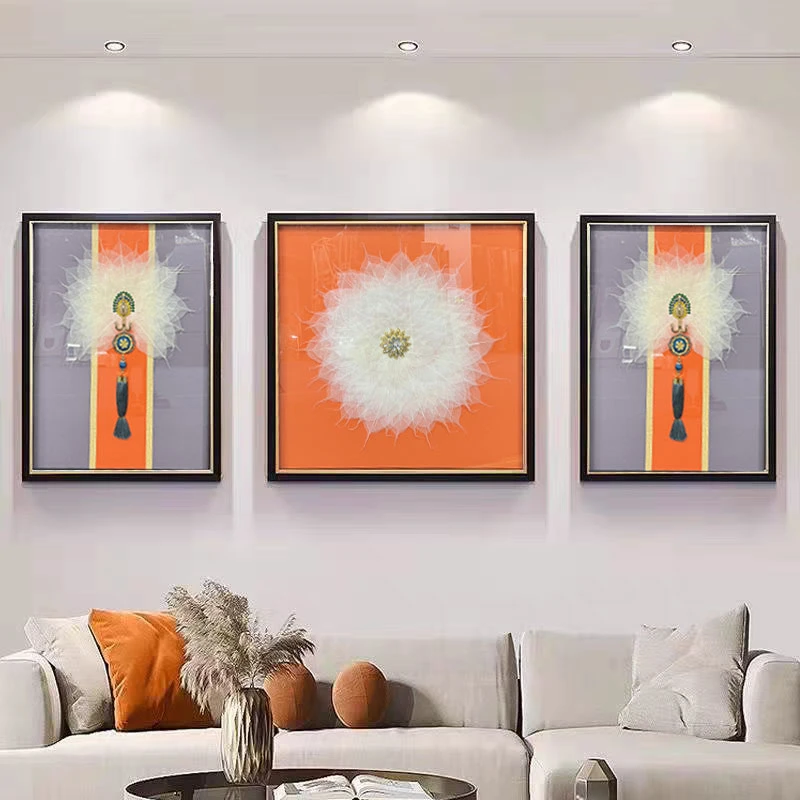 【银河】菩提叶高级实物画实物画三联装饰画60*80/80*80/60*80