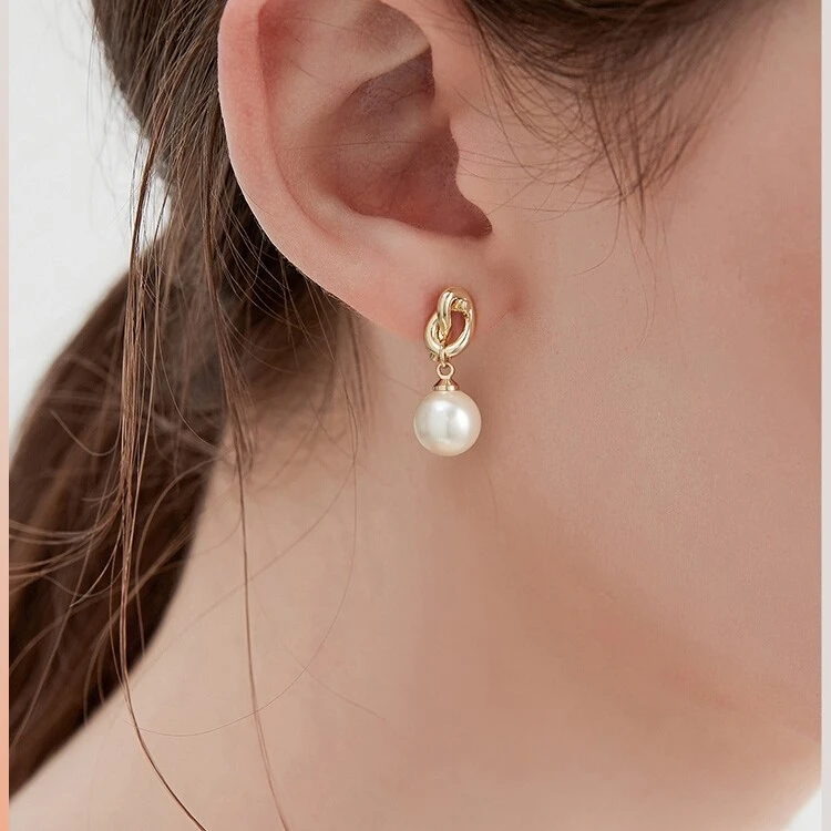 铜合金耳饰 【N44】新款时尚气质温柔耳环精致百搭优雅耳勾