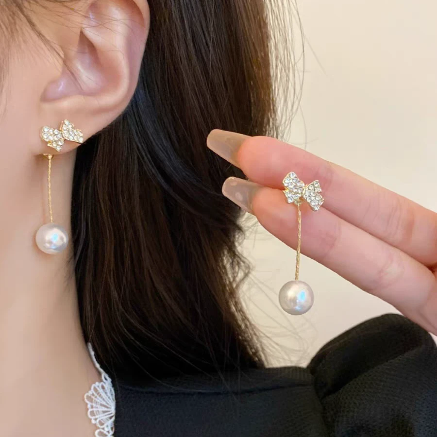 铜合金耳饰 【N84】新款时尚气质温柔耳环精致百搭小众耳钉优雅个